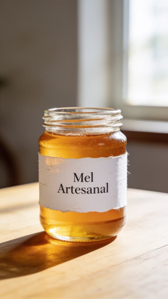 Foto de produto de um pote de mel gerada na Nise com o Seedream 4.5